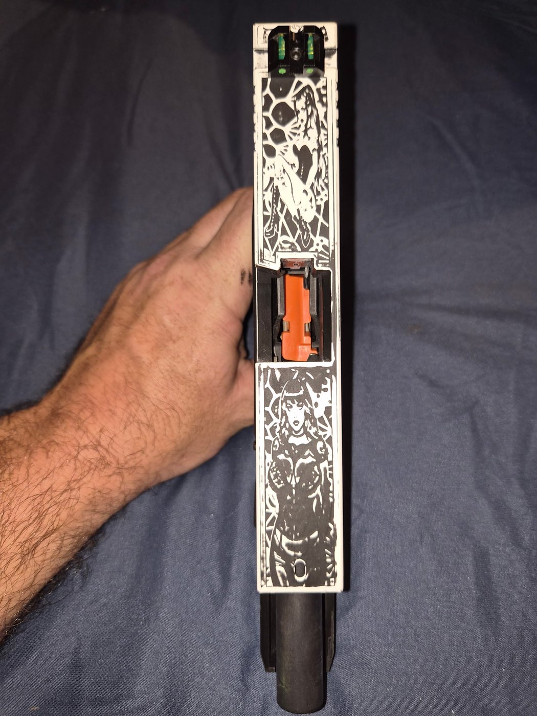 Engraved Pistol Slide — slide only